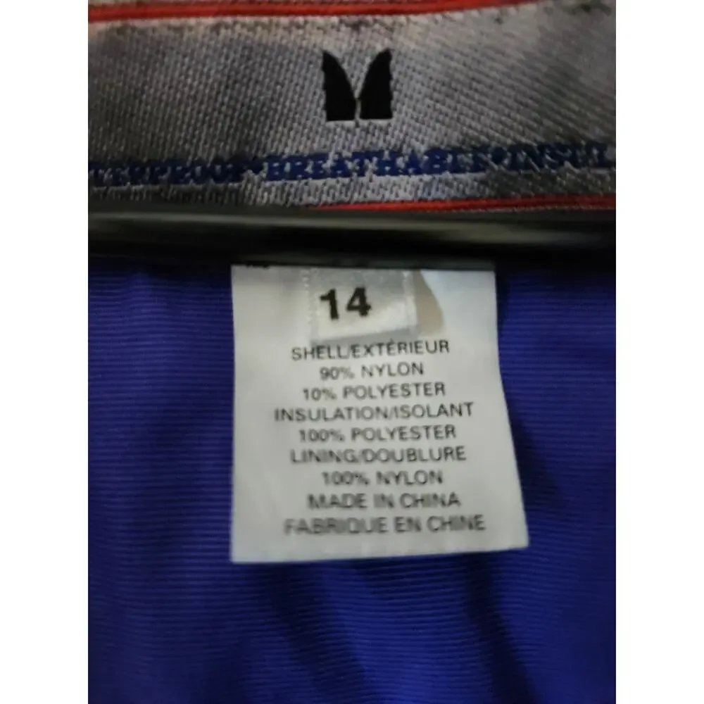 Vintage Vitesse Couloir Ski Suit Blue Large 14 Snowsuit One Piece Snow Bib